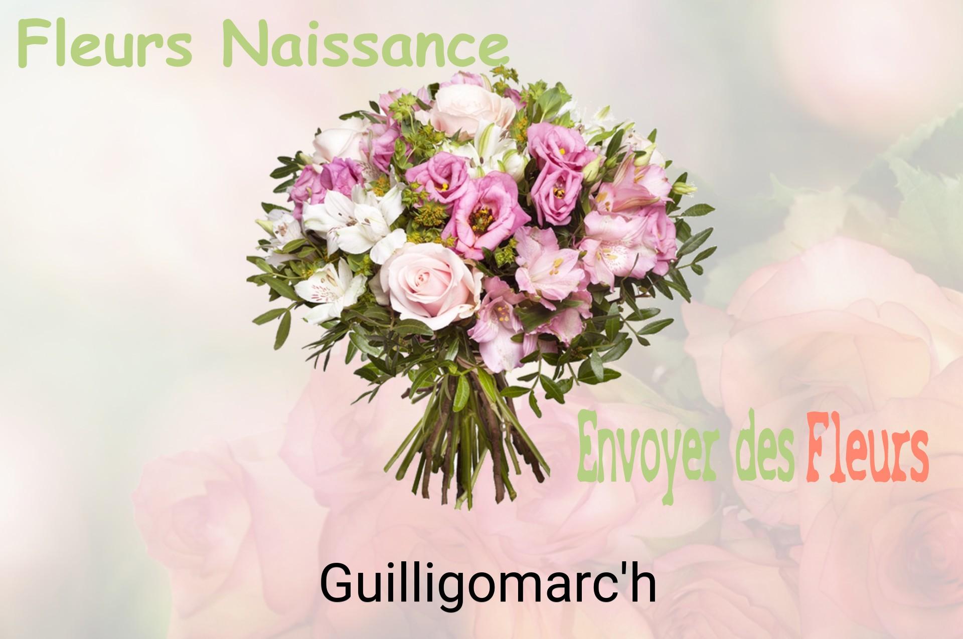 Bouquet de fleurs de naissance livré à Guilligomarc'h